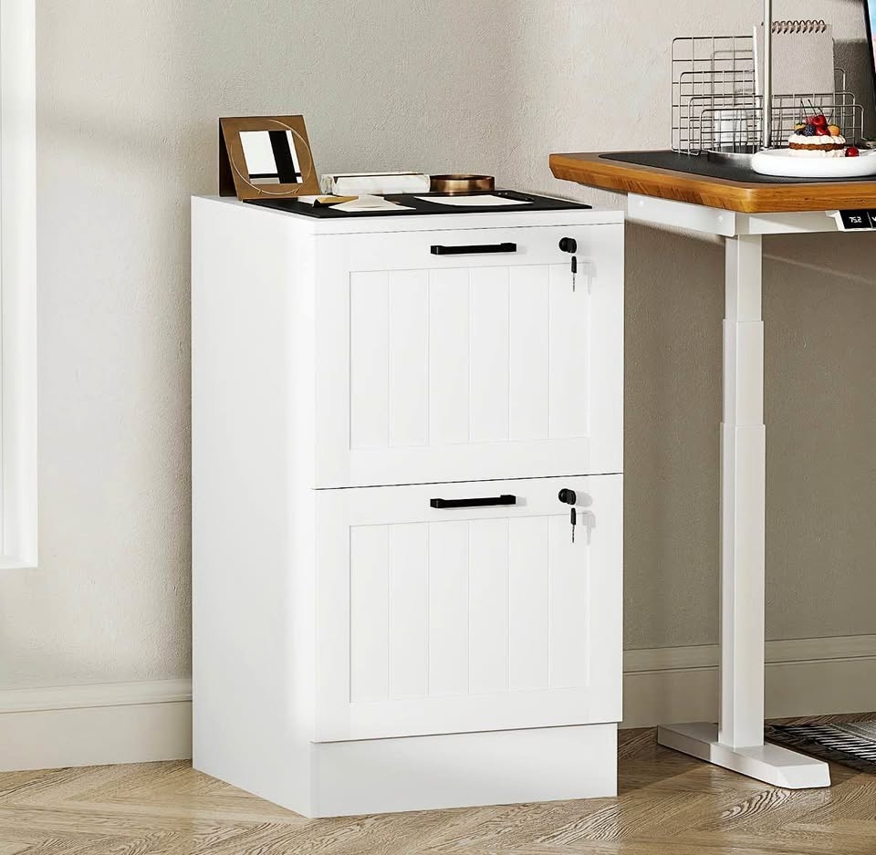2 Drawer Filing Cabinet with Lock - Brand New
