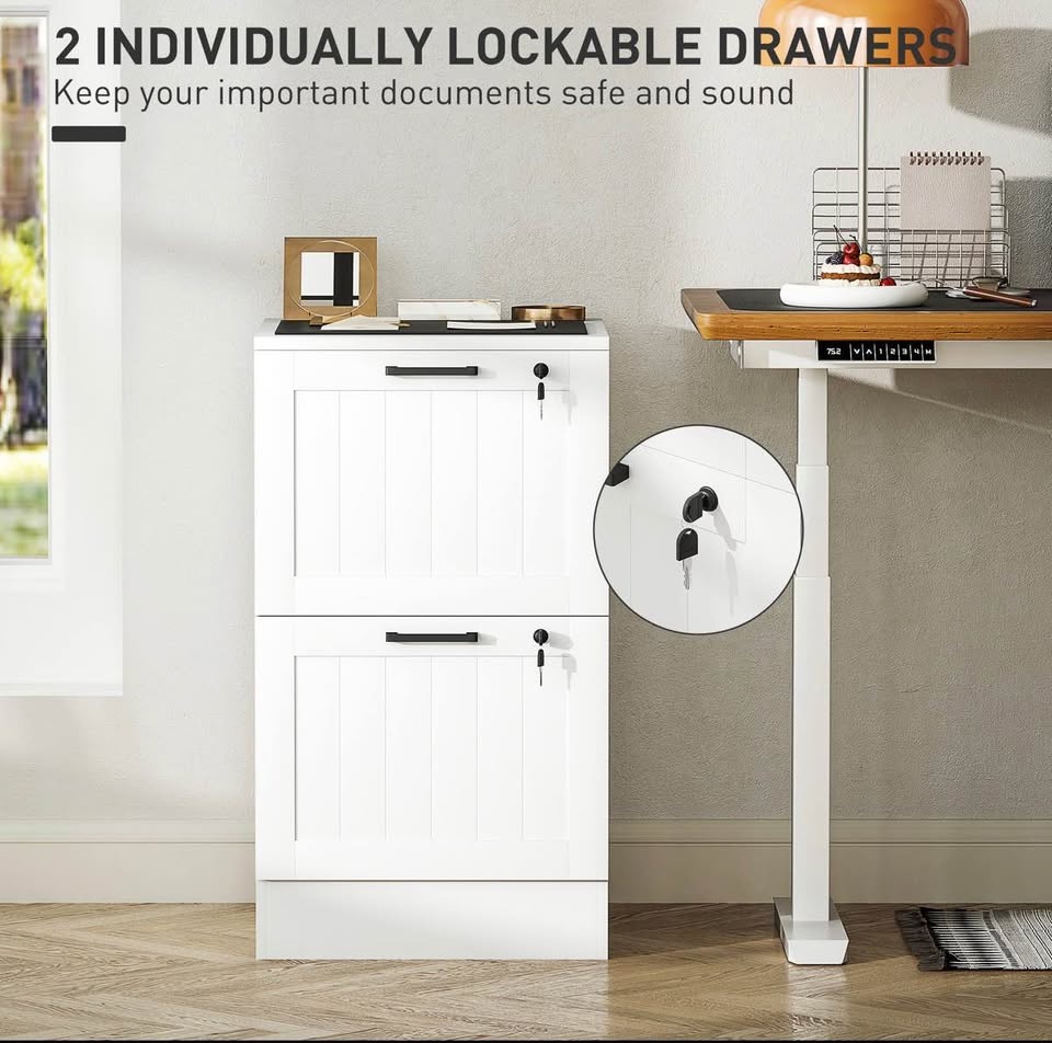 2 Drawer Filing Cabinet with Lock - Brand New - photo 4