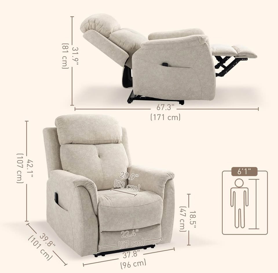 Brand New!! Manual Recliner Chair with Vibration Massage - photo 3