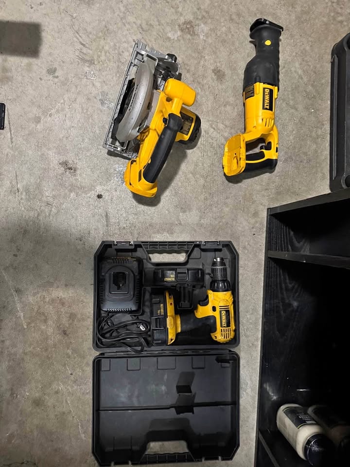 DeWalt Drill, Skill Saw, Reciprocating Saw