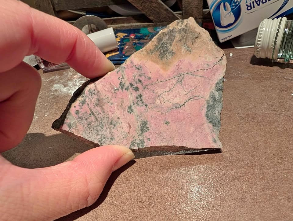 Rhodonite slab