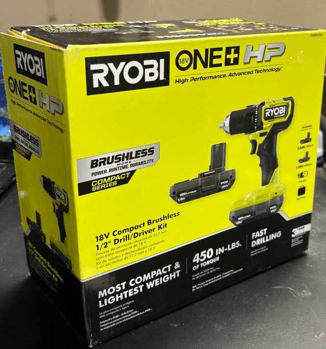 RYOBI Drill Starter Kit with Battery