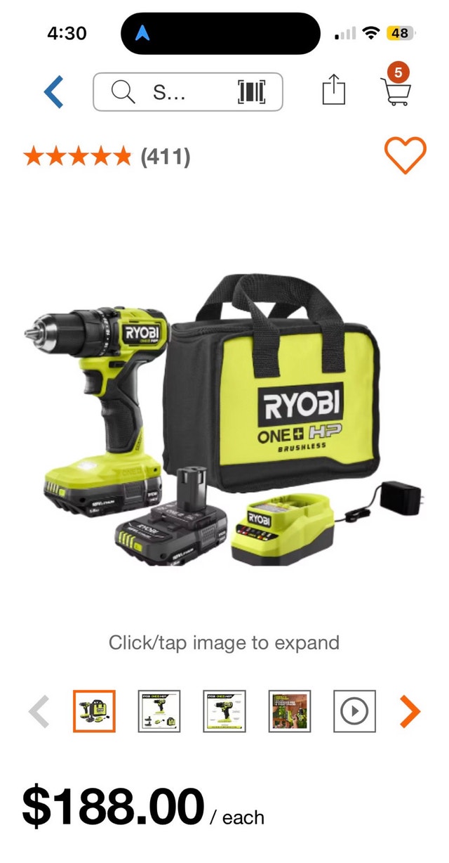 RYOBI Drill Starter Kit with Battery - photo 3