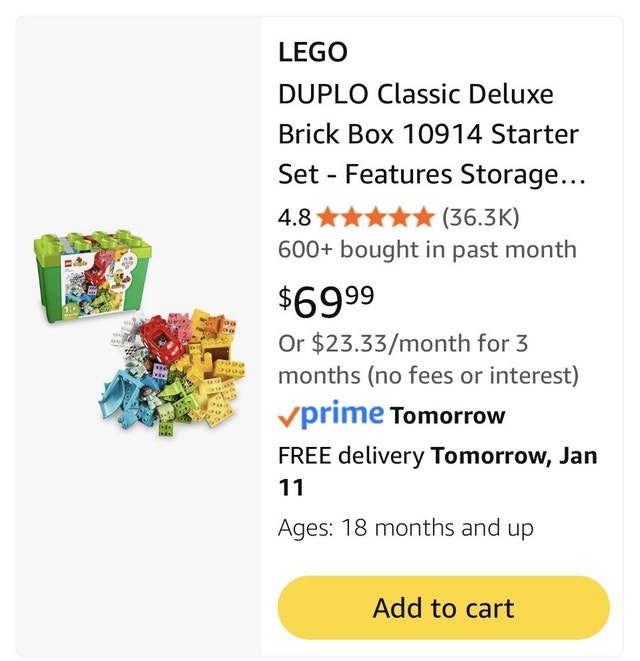 LEGO DUPLO Classic Deluxe Brick Box 10914 Starter Set - photo 3