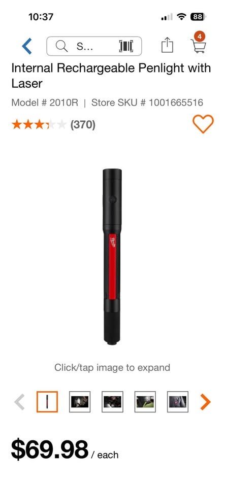 Milwaukee Laser Point Pen - photo 3