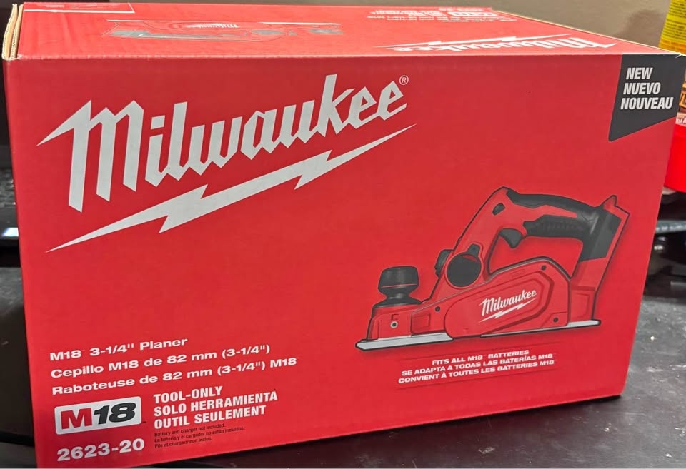 Milwaukee Planer M18 2623-20 Cordless 3-1/4 inch