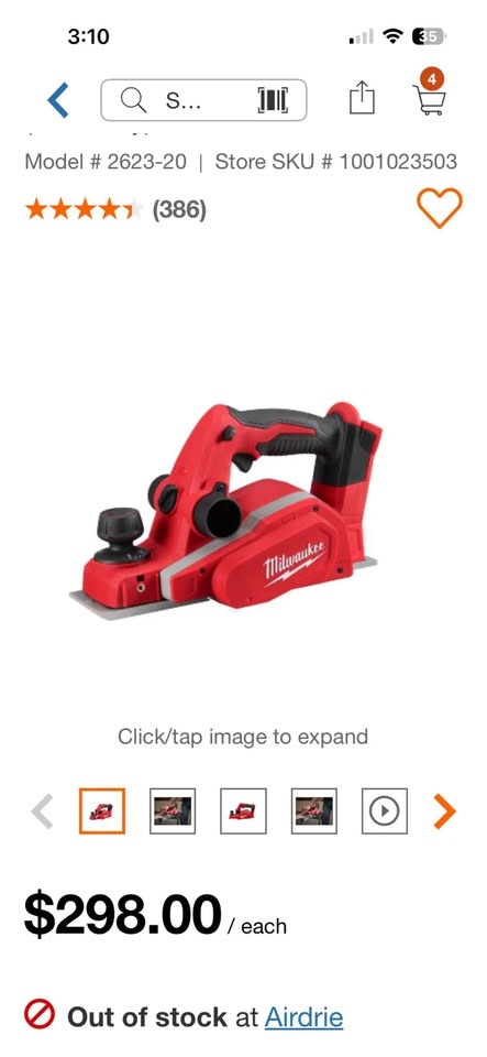Milwaukee Planer M18 2623-20 Cordless 3-1/4 inch - photo 3