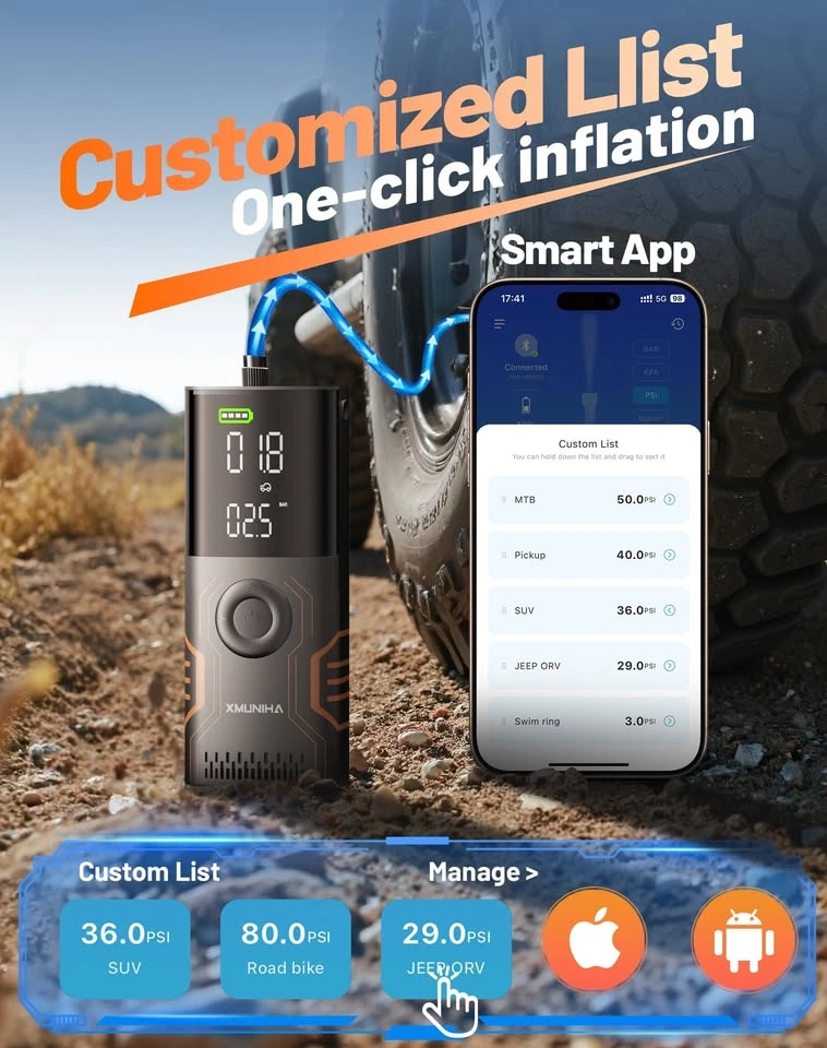 XMUNIHA Portable Air Pump Digital Tire Inflator - photo 3