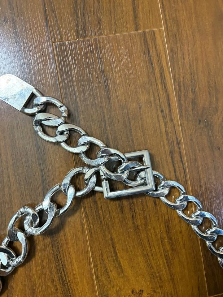 Large Silver Chain Belt - photo 2