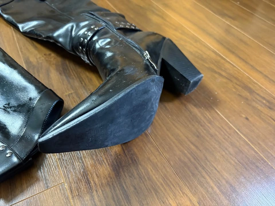 Patent Leather Knee High Cowboy Boot (Mens 11/Womens 13) - photo 4