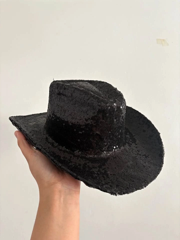 Black Sequin Cowboy Hat