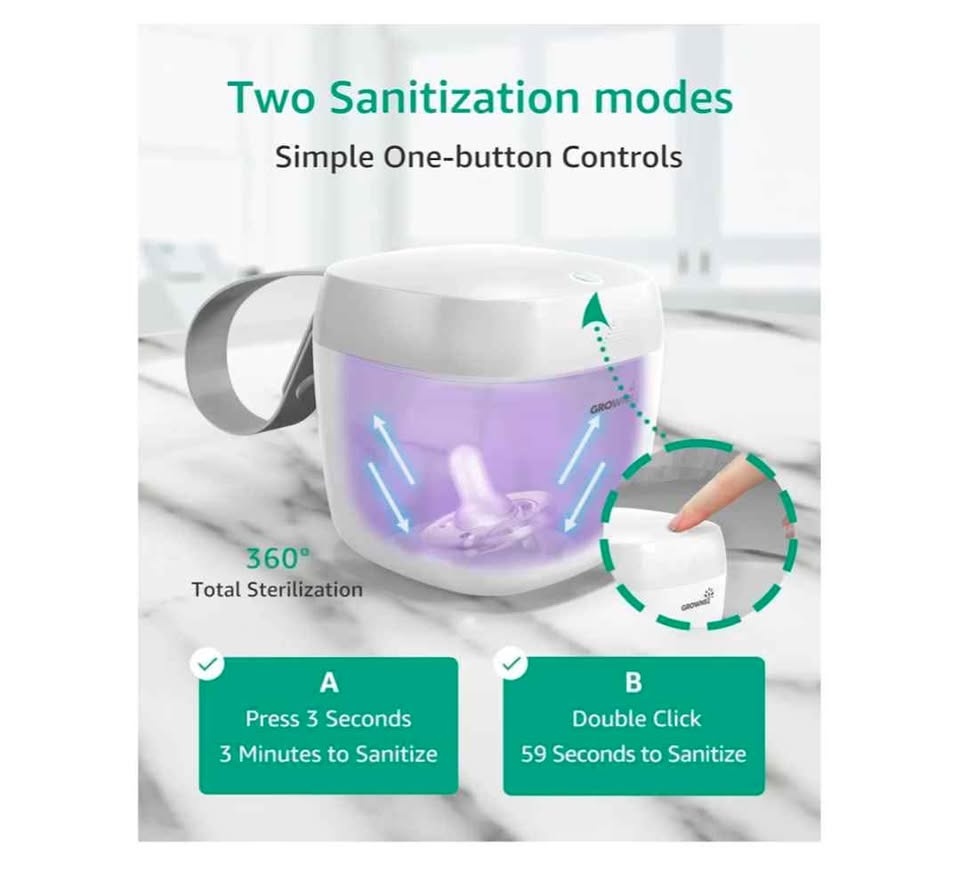 Brand new portable UV light pacifier sterilizer on the go, USB c - photo 3