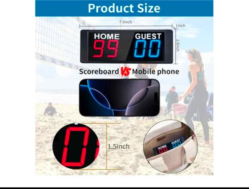 New Portable Digital Electronic Scoreboard with Remote - photo 4
