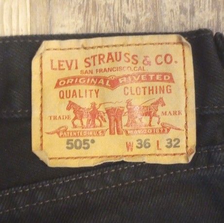 Levi's 505 Straight Leg Black Jeans - photo 3