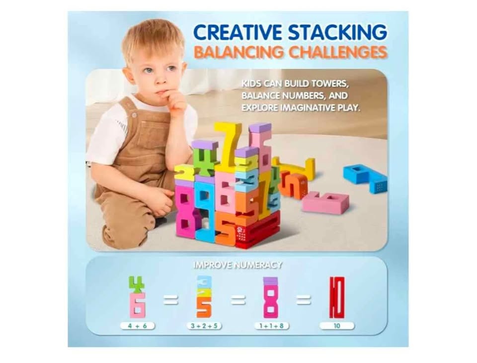 Brand new educational wooden balance digital number blocks with - photo 4