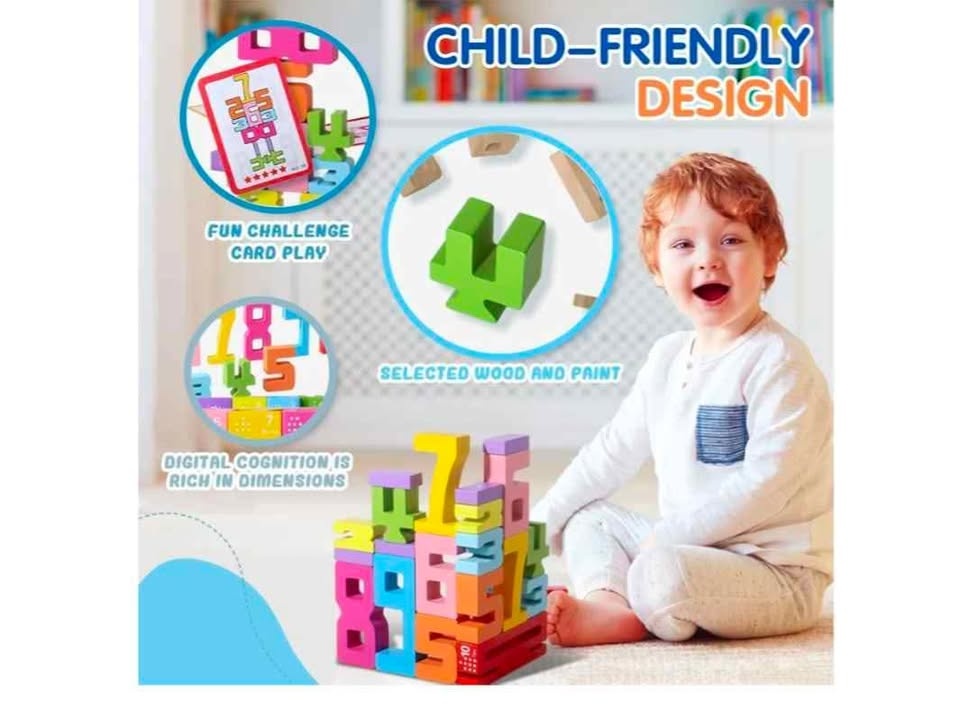 Brand new educational wooden balance digital number blocks with - photo 5