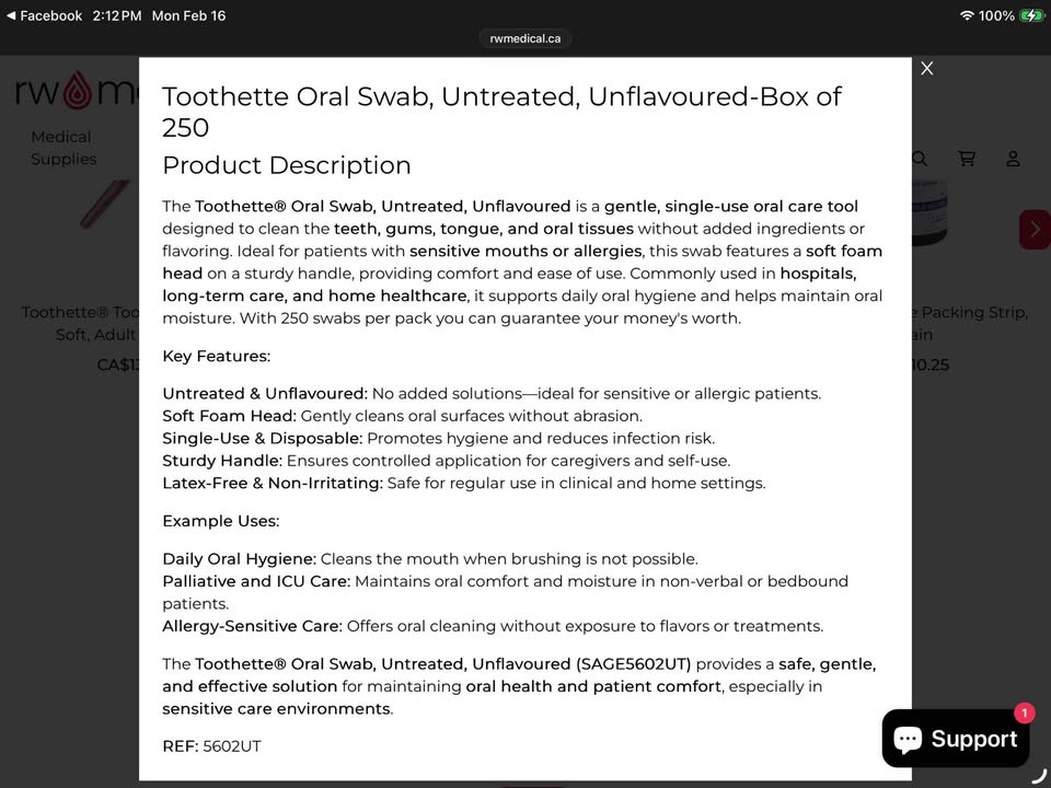 SAGE Toothette Oral Swabs - 25 Count - photo 3