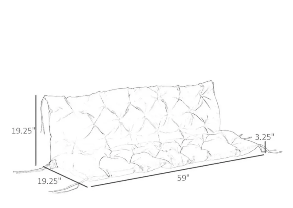 3 Seater Outdoor Swing Cushions, Wine Red image indicator(4)