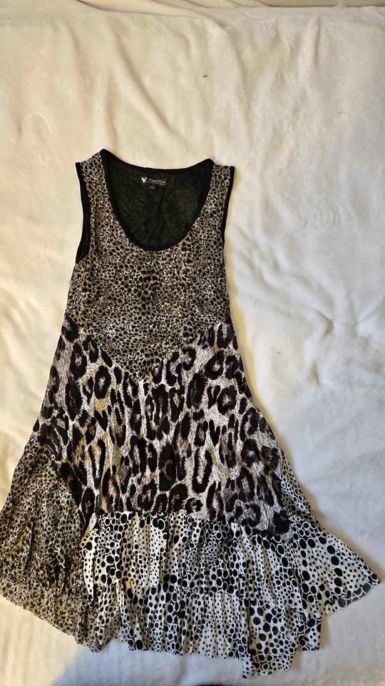 Papillon Leopard Print Tunic Top Size S