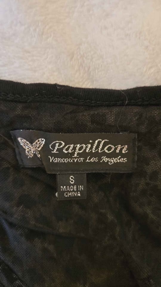 Papillon Leopard Print Tunic Top Size S - photo 3