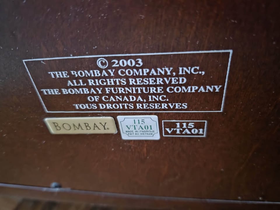 Bombay Company Bar Cabinet – Solid Wood - photo 3