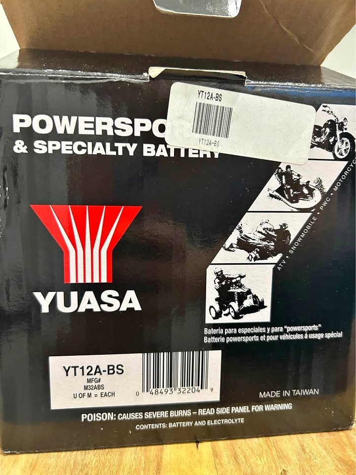 Yuasa YT12A-BS Powersport Battery