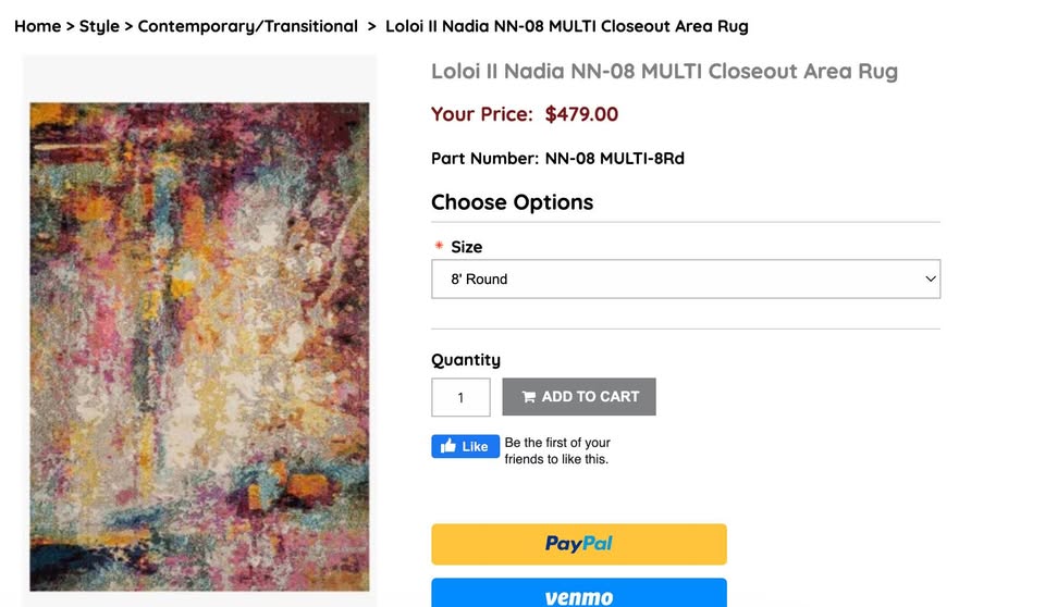Multicolor Round Rug