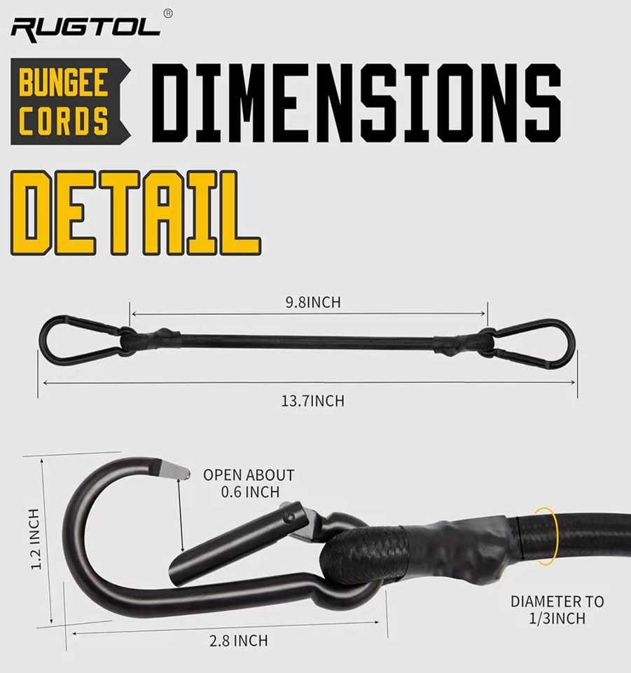 Bungee Cords with Carabiner - photo 2