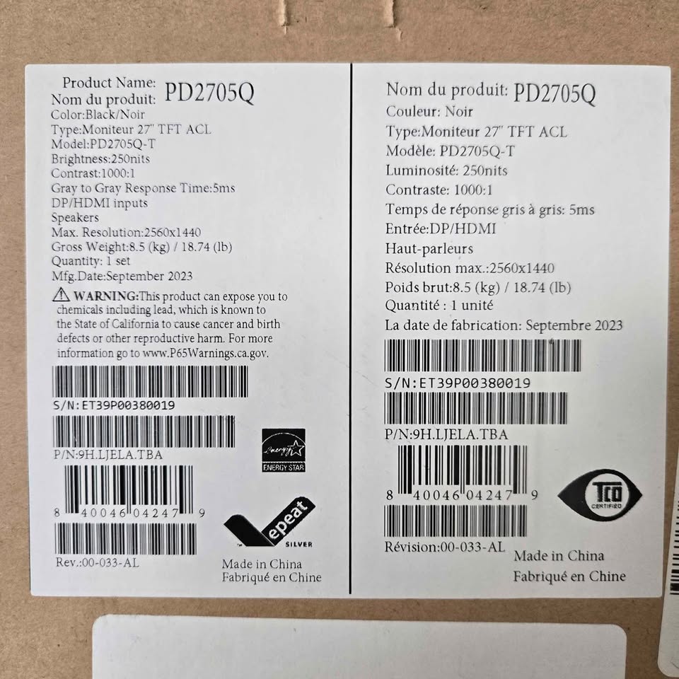 BenQ PD2705Q 27" QHD IPS Designer Monitor - Like New - photo 4