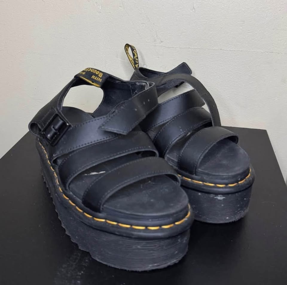 Dr Martens Blaire Quad Platform Sandals Black Size 8 - photo 2