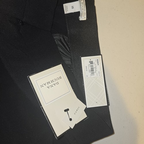 Dana Buchman Curvy Straight Black Tie Dress Pants 16 NWT - photo 4