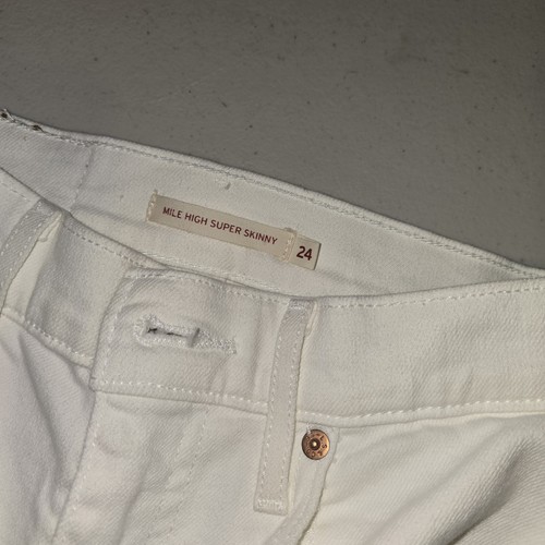 Levis Mile High Super Skinny Jeans 24 Womens White Denim - photo 2