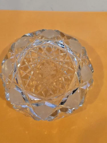 Mid Century Modern Lead Crystal Ashtray 6” - photo 3