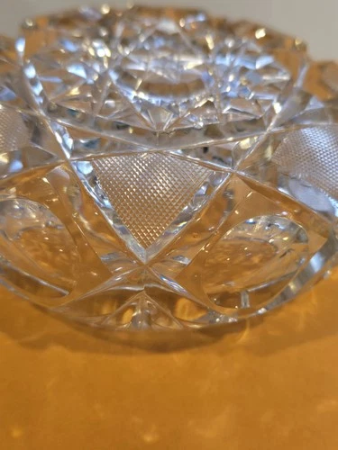 Mid Century Modern Lead Crystal Ashtray 6” - photo 4