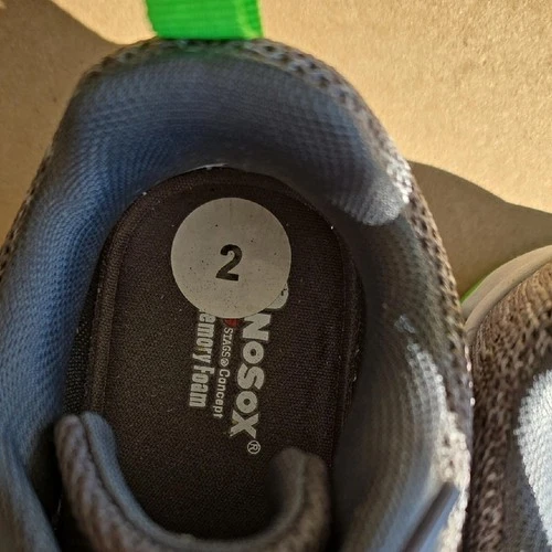 Gray and Green Knit Sneakers - photo 2