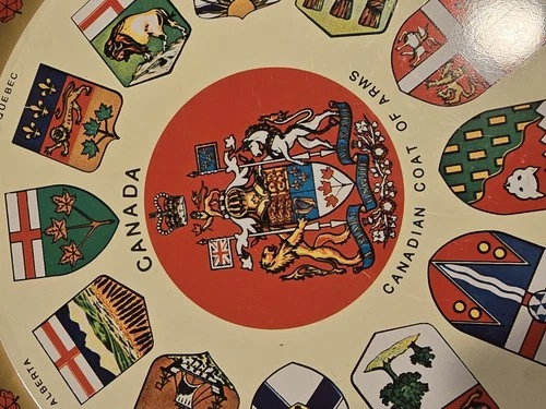 Canadian Souvenir Tray Metal Tin Provinces Canada - photo 2
