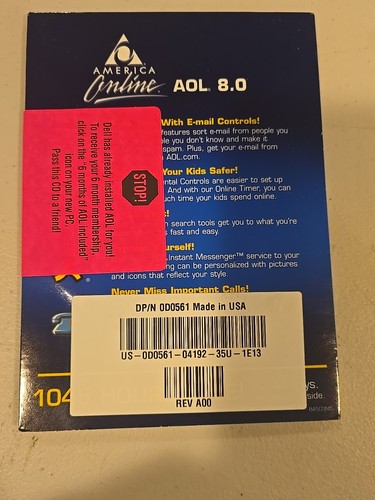 AOL 8.0 1045 Hours Free CD Internet Software - photo 2
