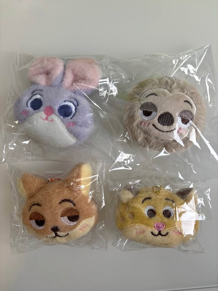 New Zootopia Keychains Set of 4