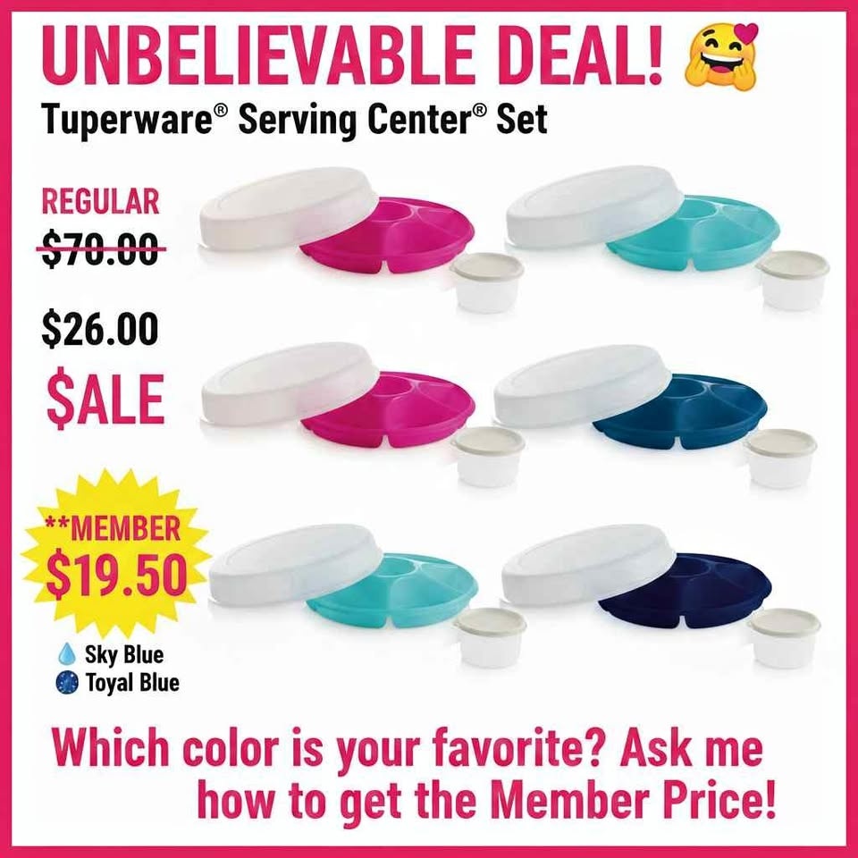 Tupperware Serving Centers