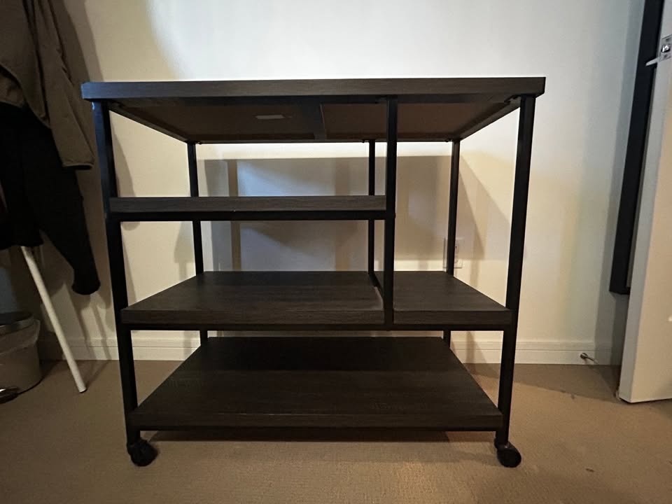 Bar Cart with Wooden Top - photo 2