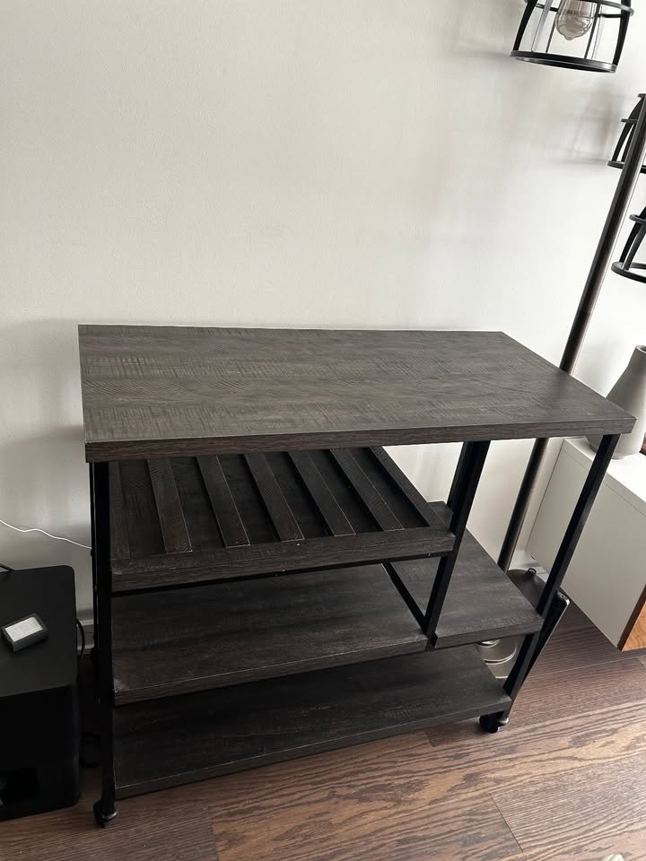 Bar Cart with Wooden Top - photo 3