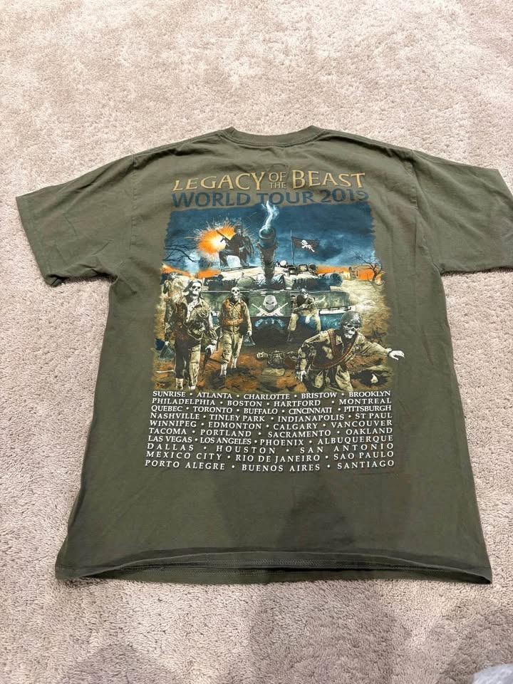 Iron Maiden Legacy of the Beast World Tour 2019 T-Shirt (Medium) - photo 3