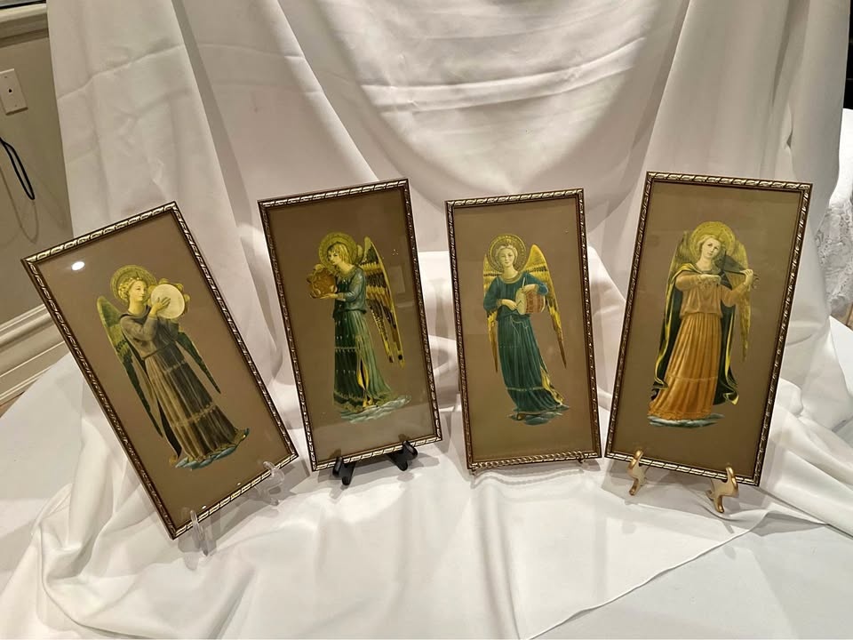 Vintage Angel Musicians Prints - Fra Angelico Set of 4