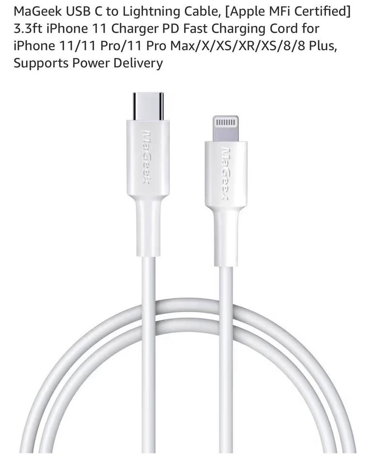New MaGeek 2-pack USB C to Lightning Cable, 3.3ft