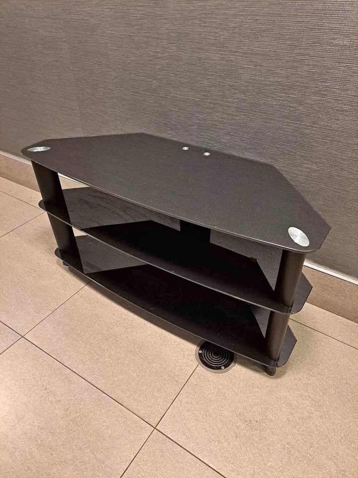 Modern Media Unit/TV Stand - Black Glass