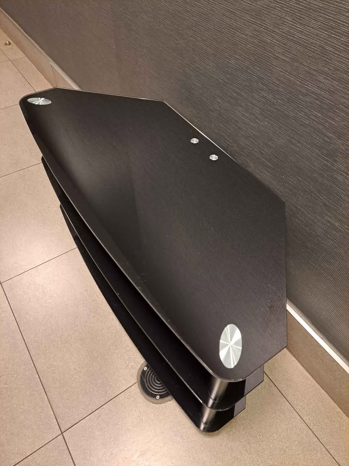 Modern Media Unit/TV Stand - Black Glass - photo 2