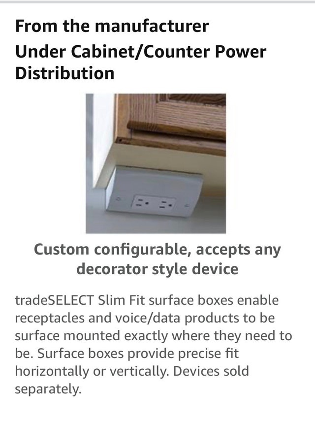 Hubbell TradeSELECT Under Cabinet Receptacle Box - photo 3