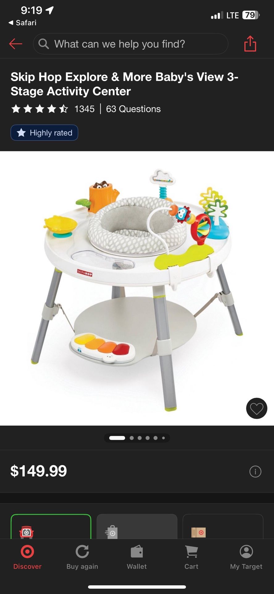 Skip Hop Explore & More Baby's View 3-Stage Activity Center