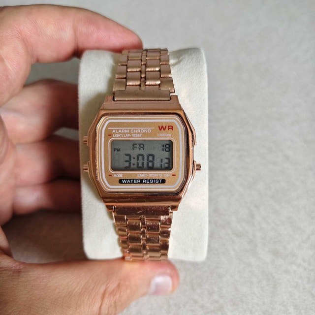 Rose Gold Classic Digital Watch