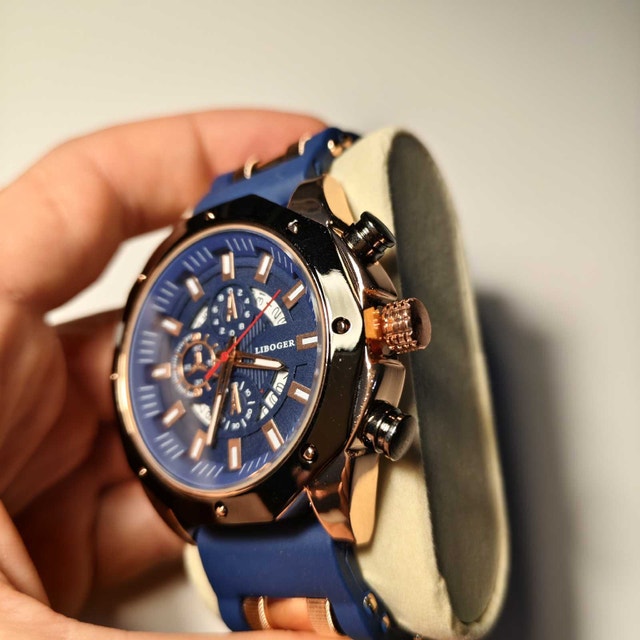Nice Blue Metal Men’s Watch – Sleek & Modern Look! - photo 3